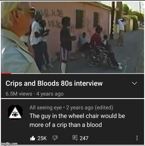 haha he's not wrong | image tagged in gang,im going to hell for this,offensive,youtube | made w/ Imgflip meme maker