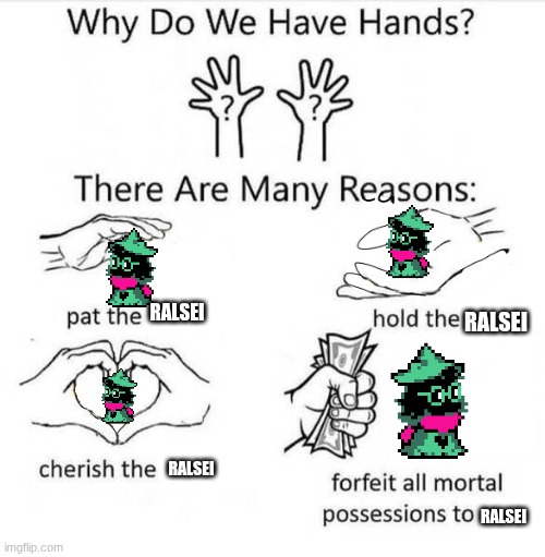 Why Do We Have Hands | RALSEI; RALSEI; RALSEI; RALSEI | image tagged in why do we have hands | made w/ Imgflip meme maker