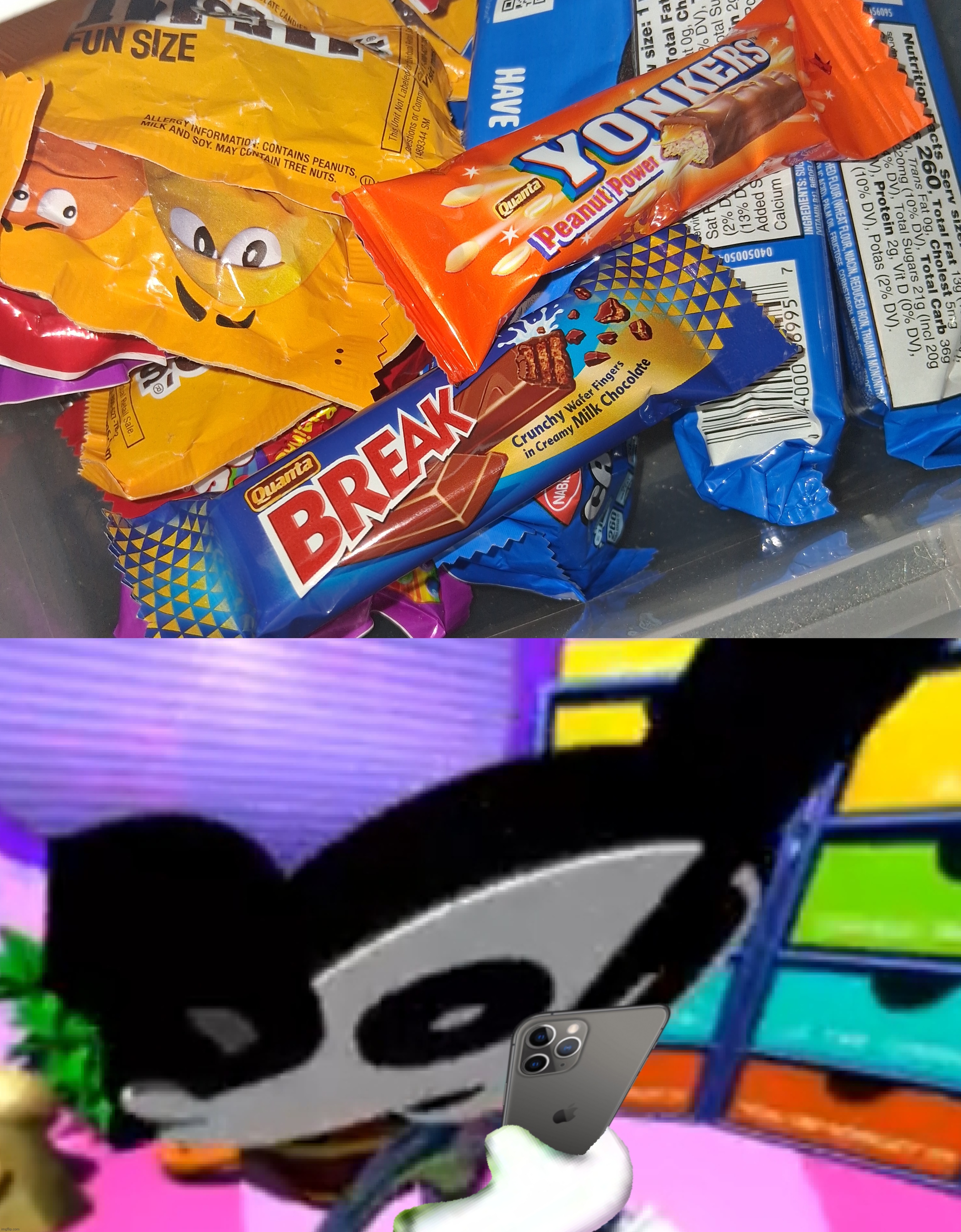 Break me off a piece of that break bar. Also tf is a yonker (this was in my teacher's candy drawer) | image tagged in what the hell | made w/ Imgflip meme maker
