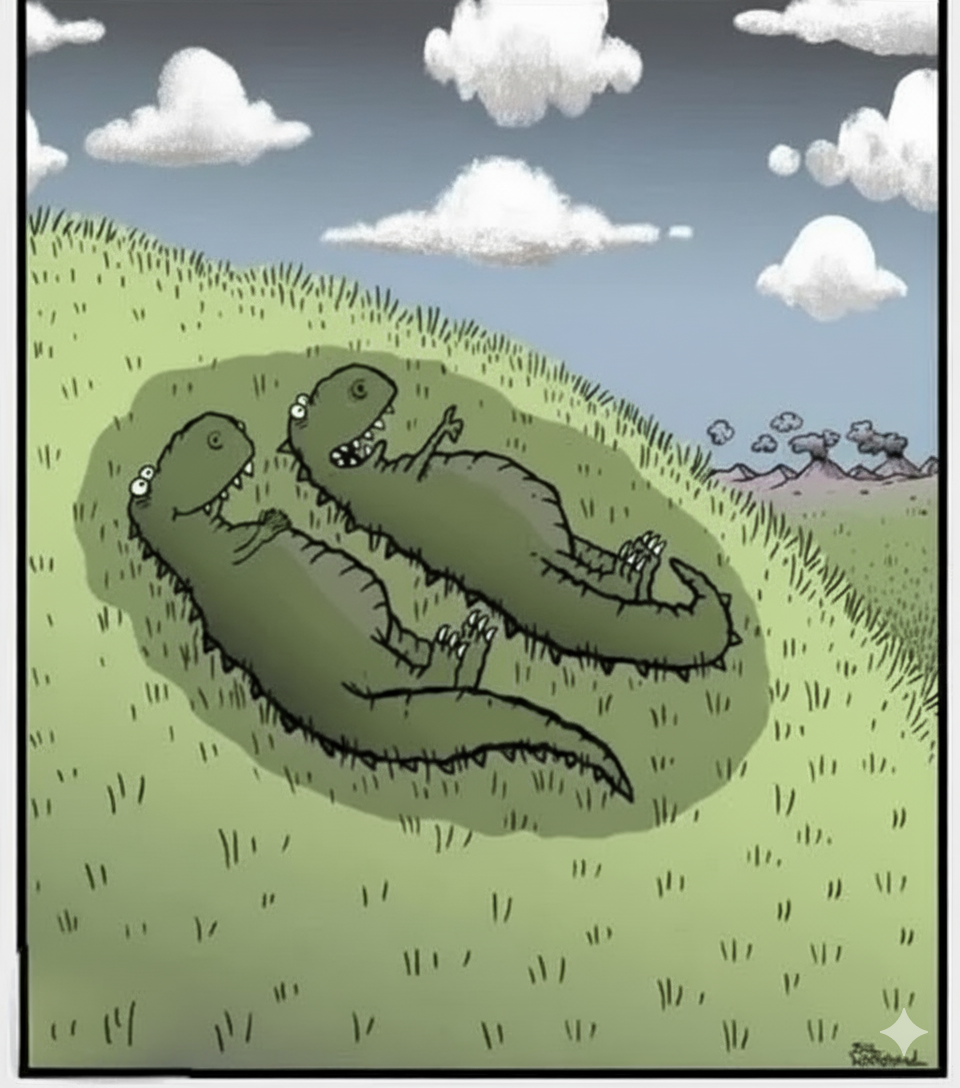 dinosaur pointing at asteroid Blank Meme Template