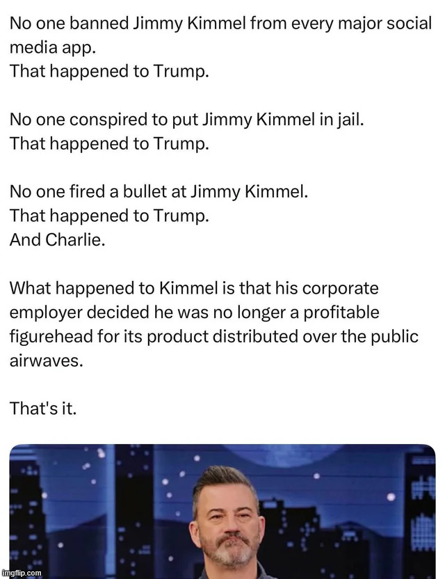 Hypocritical libs can't handle the truth about Kimmel | image tagged in hypocrite,liberals,truth deniers | made w/ Imgflip meme maker