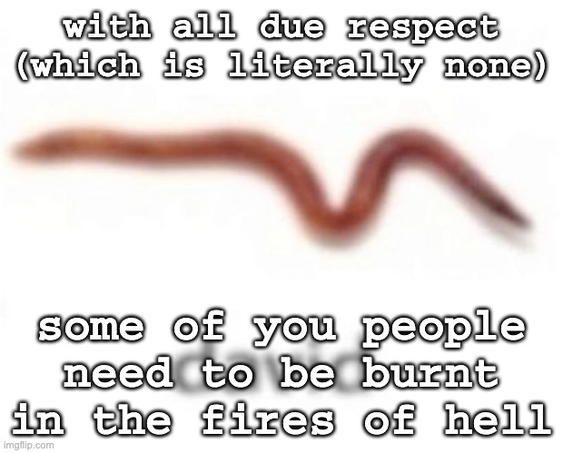 david | with all due respect (which is literally none); some of you people need to be burnt in the fires of hell | image tagged in david | made w/ Imgflip meme maker