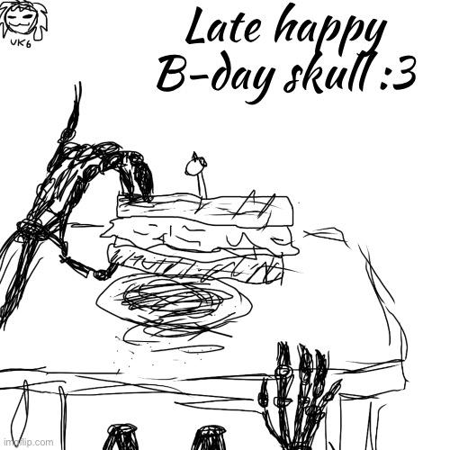 Eh. Shitty grilled cheese | Late happy B-day skull :3 | made w/ Imgflip meme maker