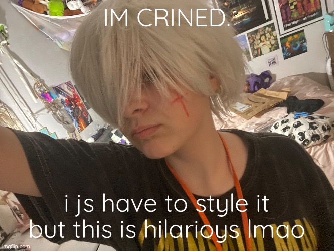 IM CRINED. i js have to style it but this is hilarious lmao | made w/ Imgflip meme maker