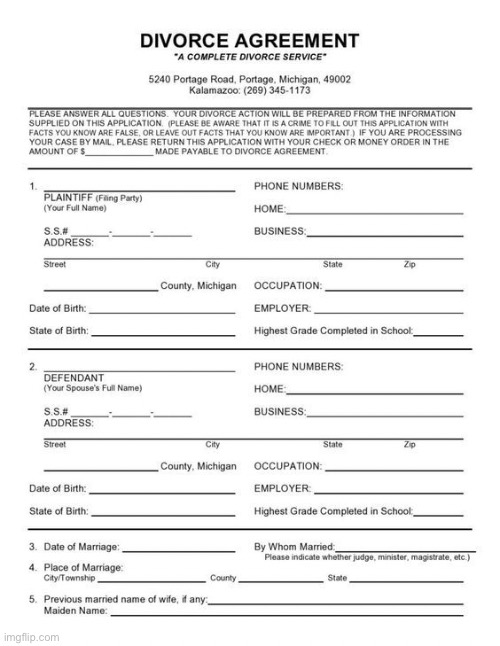 divorce papers | image tagged in divorce papers | made w/ Imgflip meme maker