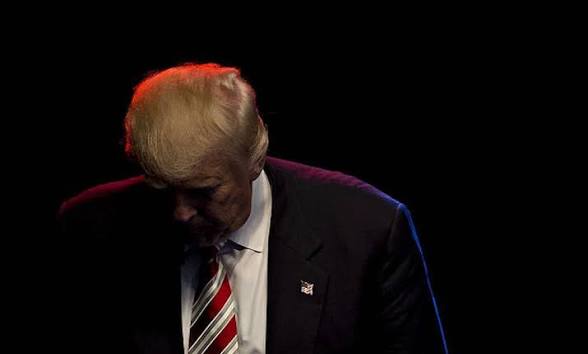 Trump head down Blank Meme Template