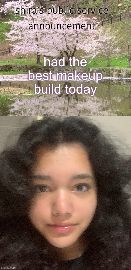 had the best makeup build today | image tagged in shira s psa | made w/ Imgflip meme maker
