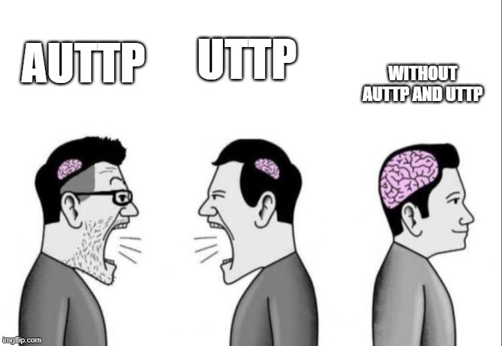 goanimate and vyond on youtube and deviantart are fighting | UTTP; AUTTP; WITHOUT
AUTTP AND UTTP | image tagged in 2 dumbass arguing while a smartass is ignoring them,goanimate | made w/ Imgflip meme maker