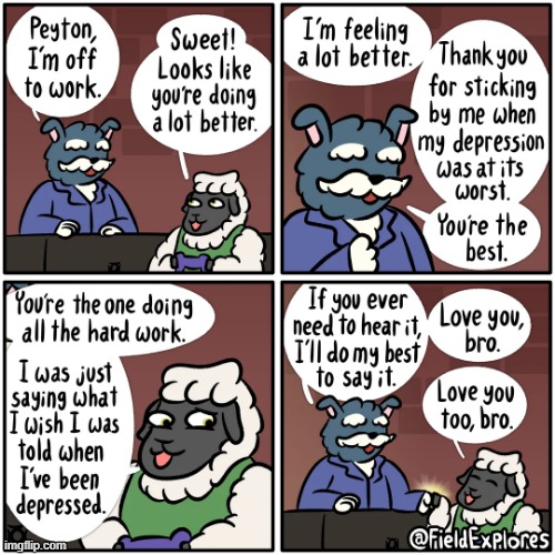 image tagged in dog,sheep,work,depression,support,aww | made w/ Imgflip meme maker
