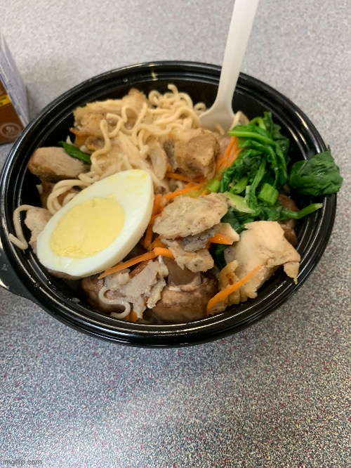 Part 1 of posting my school lunch | image tagged in school,lunch,ramen | made w/ Imgflip meme maker