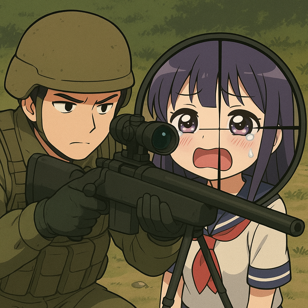 Sniper anime Blank Meme Template