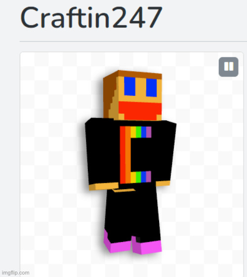 Kirk's shooter's mcraft skin Blank Meme Template