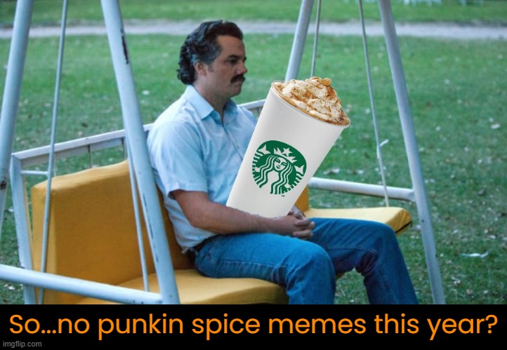 Usually there are a couple good ones by now. Sheesh. | So...no punkin spice memes this year? | image tagged in funny memes,pumpkin spice | made w/ Imgflip meme maker