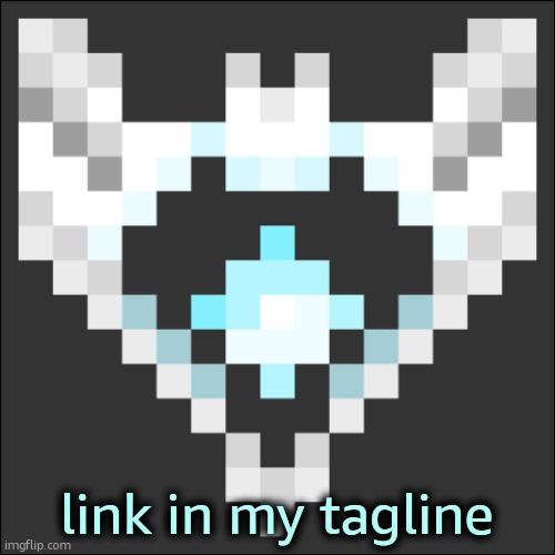 tagline plug | link in my tagline | image tagged in cheze icon temp | made w/ Imgflip meme maker
