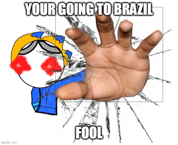 YOUR GOING TO BRAZIL FOOL | image tagged in pov your going to brazil | made w/ Imgflip meme maker