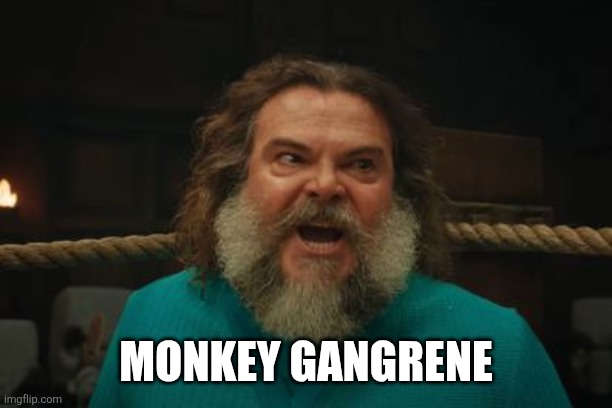 ㅤ | MONKEY GANGRENE | image tagged in chicken jockey | made w/ Imgflip meme maker