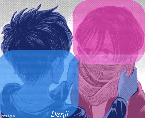 Denji aot tv girl temp Blank Meme Template