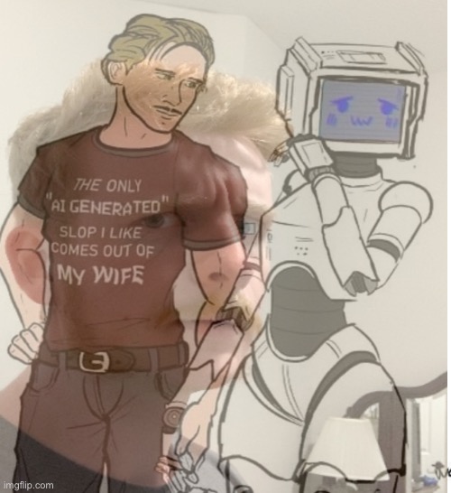 What did thehugepig meant by this | image tagged in clankers,ai slop,thehugepig,memes,shitpost | made w/ Imgflip meme maker