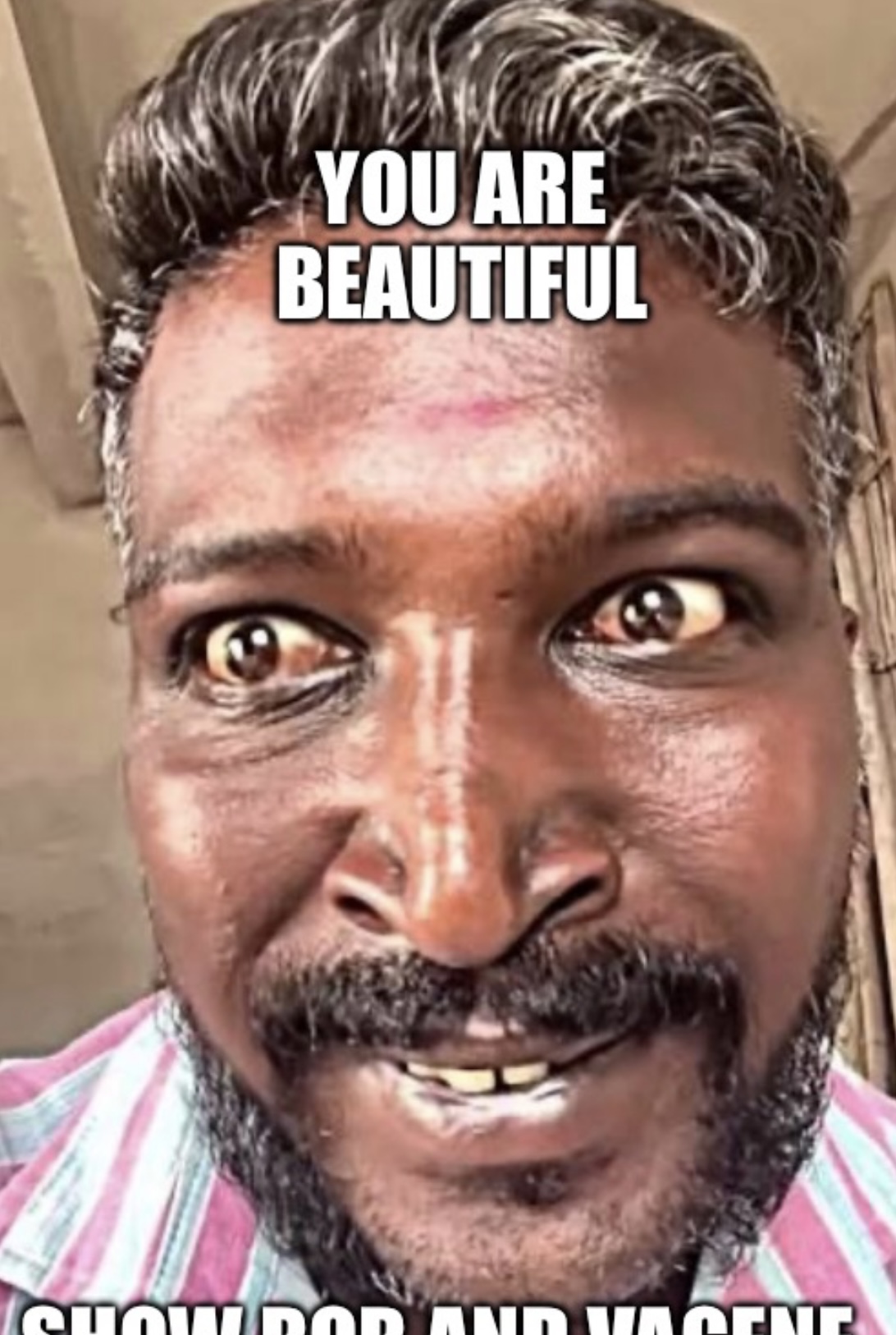 Lovely Stare Blank Meme Template