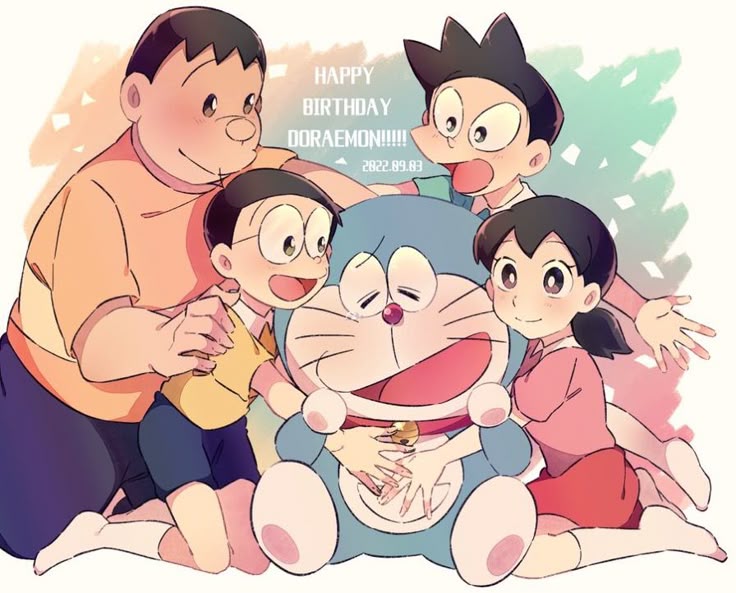 Happy Doraemon 46th. Anniversary Day! Blank Meme Template