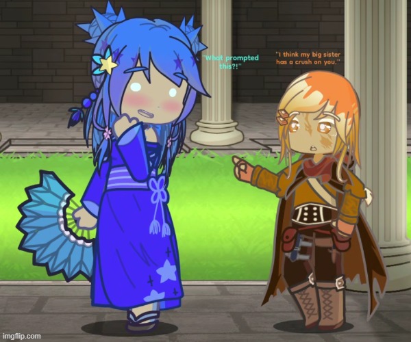 Caramel Pudding jumping to conclusions and having no concept of secrets | image tagged in gacha,ocs,cookie run kingdom | made w/ Imgflip meme maker