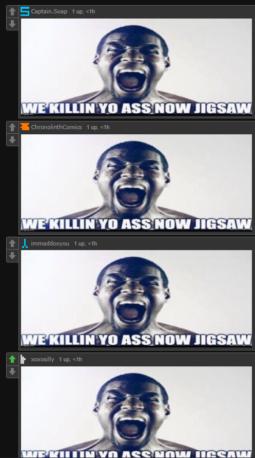 We killing you ass now jigsaw Blank Meme Template