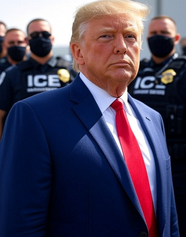 Donald Trump masked ICE officers agents Blank Meme Template