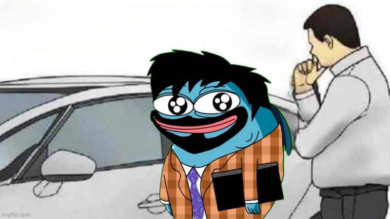 Blub Used Car Salesman Blank Meme Template