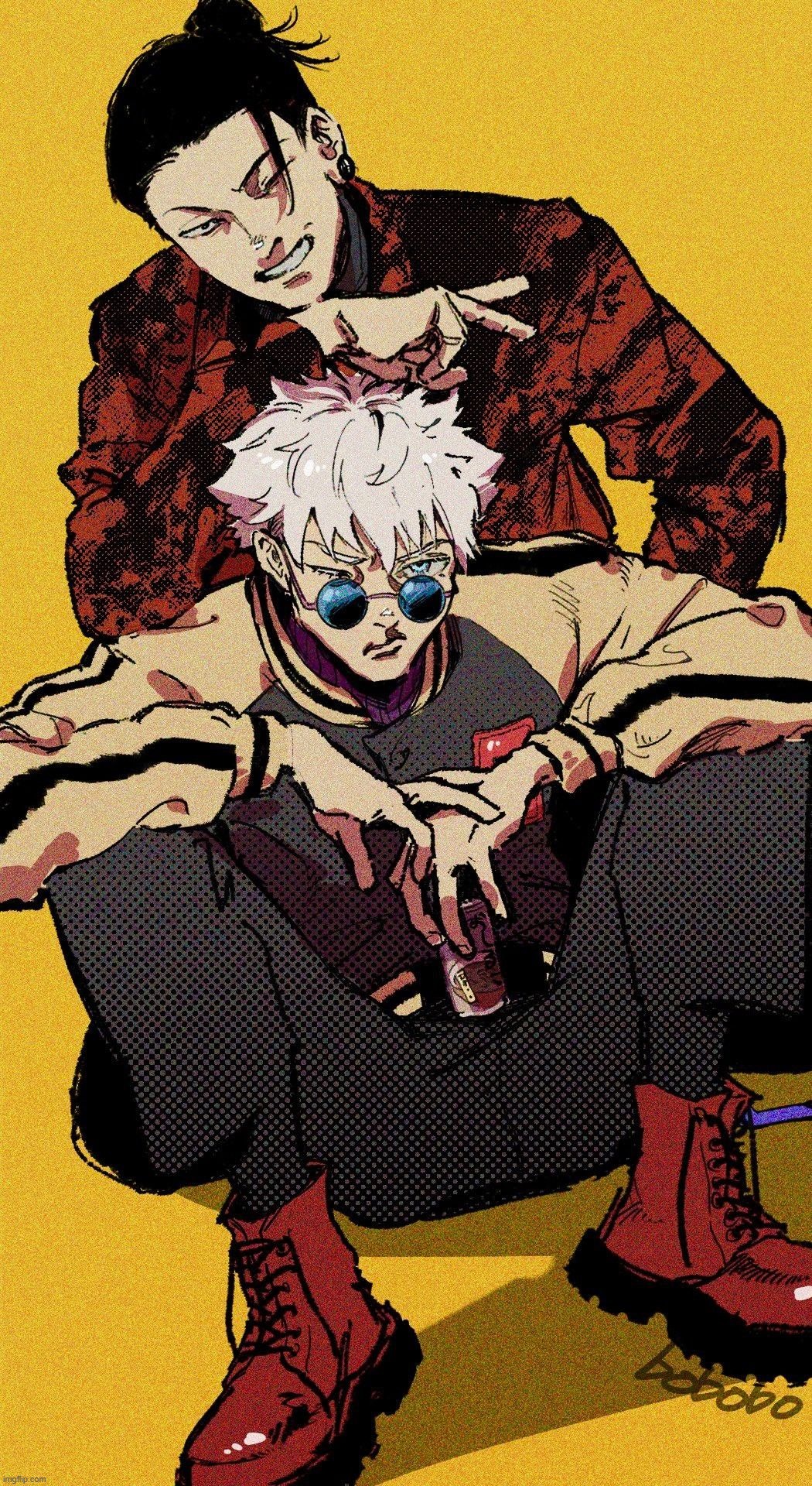 gojo's shoes remind me of yuji's, i love pinterest | made w/ Imgflip meme maker