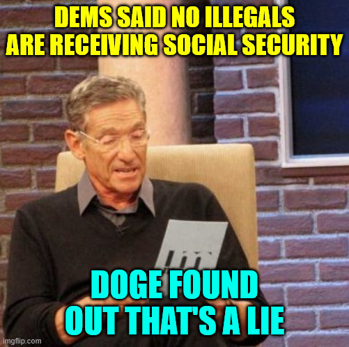 Maury Lie Detector Meme | DEMS SAID NO ILLEGALS ARE RECEIVING SOCIAL SECURITY DOGE FOUND OUT THAT'S A LIE | image tagged in memes,maury lie detector | made w/ Imgflip meme maker