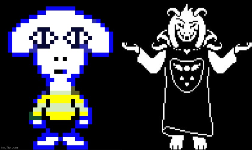 joke: togore will be chapter 5's boss | image tagged in togore dreemurr,asriel shrug | made w/ Imgflip meme maker