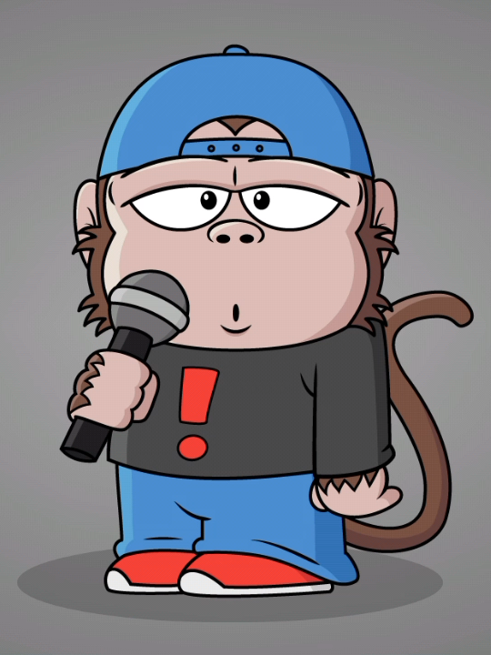 The Microphone Monkey Blank Meme Template
