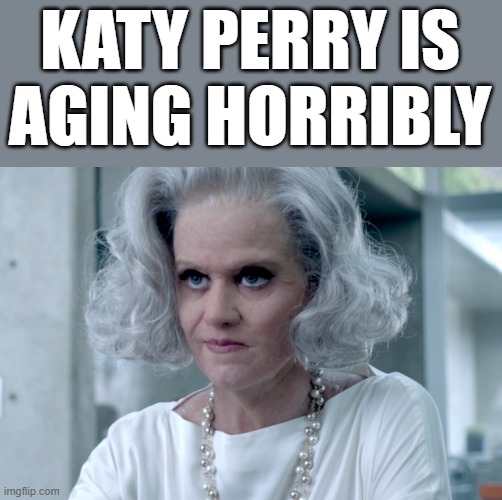 Katy Perry Is Aging Horribly | KATY PERRY IS AGING HORRIBLY | image tagged in katy perry,aging,old,katy perry the one that got away,funny,memes | made w/ Imgflip meme maker
