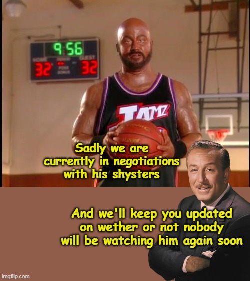 We had to have Conan back once and cut his show to 30 Minutes it was so popular | Sadly we are currently in negotiations with his shysters; And we'll keep you updated on wether or not nobody will be watching him again soon | image tagged in kimmel disney negotiations meme | made w/ Imgflip meme maker