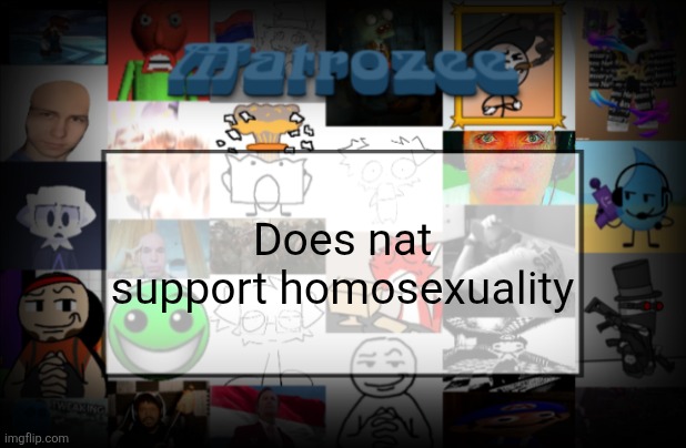 Matrozee Template V2 | Does nat support homosexuality | image tagged in matrozee template v2 | made w/ Imgflip meme maker
