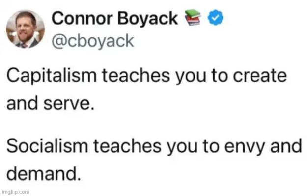 He's Not Wrong | image tagged in capitalism,socialism,communist socialist,democrats | made w/ Imgflip meme maker
