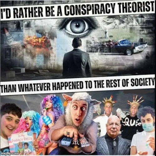 'Conspiracy' is Way Better Than 'Crazy' | image tagged in liberals vs conservatives,woke,dumb,crazy | made w/ Imgflip meme maker
