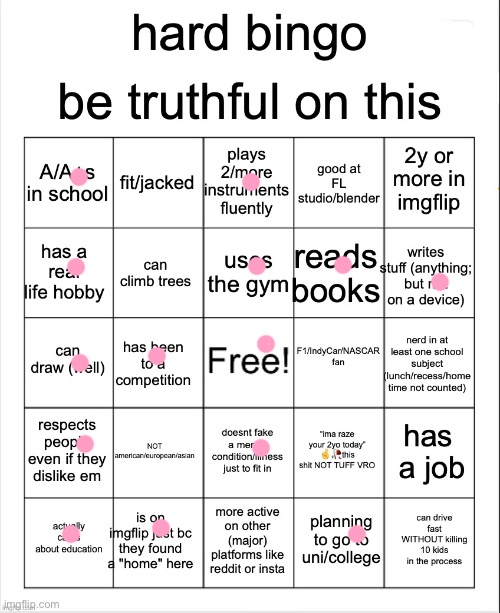 im hard | image tagged in hard bingo for msmg | made w/ Imgflip meme maker