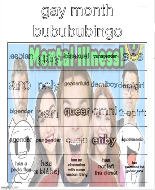 gay bingo | image tagged in gay bingo | made w/ Imgflip meme maker