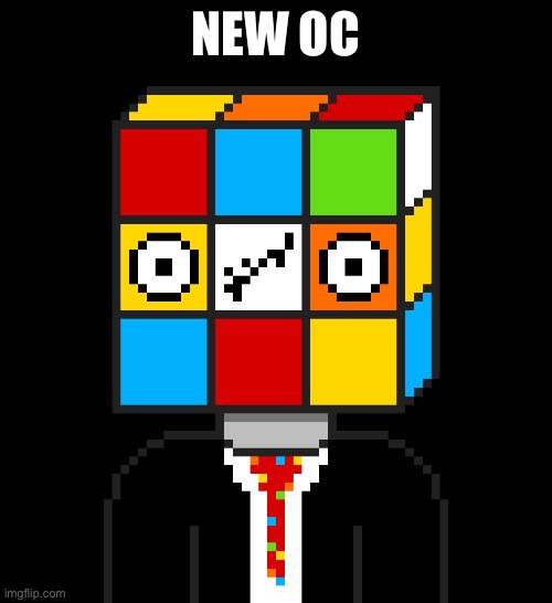 Mr. Cubixel, the news reporter | NEW OC | made w/ Imgflip meme maker