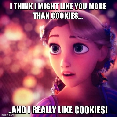 A Case of True Love | image tagged in vince vance,cookies,love,cartoon,memes,belle | made w/ Imgflip meme maker