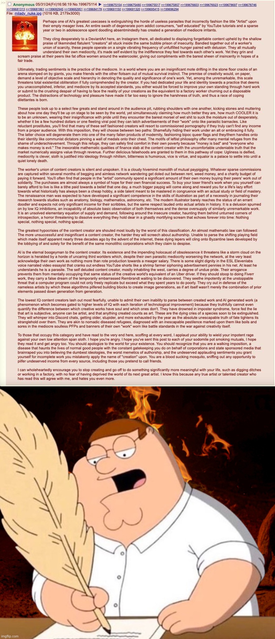 image tagged in peter fire writing | made w/ Imgflip meme maker
