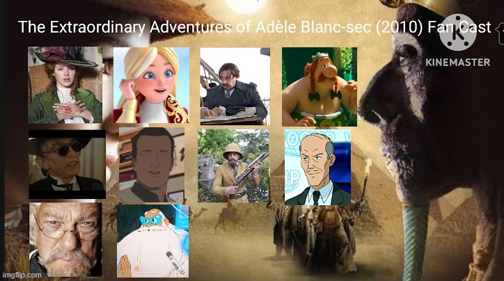 Credit to Mico the Ninjago Fan 2024 for this used | image tagged in meme,memes,spoof cast,the extraordinary adventures of adele blanc-sec,characters,roles | made w/ Imgflip meme maker