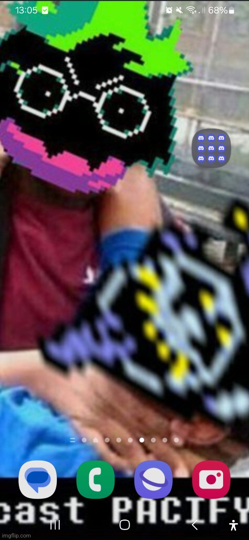 How do yall rate my wallpaper ?? | image tagged in wallpaper,deltarune,jevil,ralsei | made w/ Imgflip meme maker