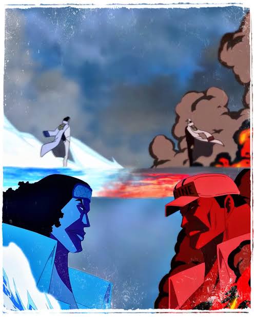 Akainu vs. Aokiji Blank Meme Template