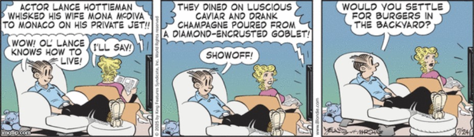 Blondie | image tagged in comics | made w/ Imgflip meme maker
