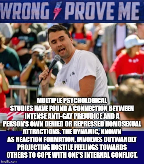 Wrong Prove Me | image tagged in homosexual,homophobic,gay,fear,science,psychology | made w/ Imgflip meme maker