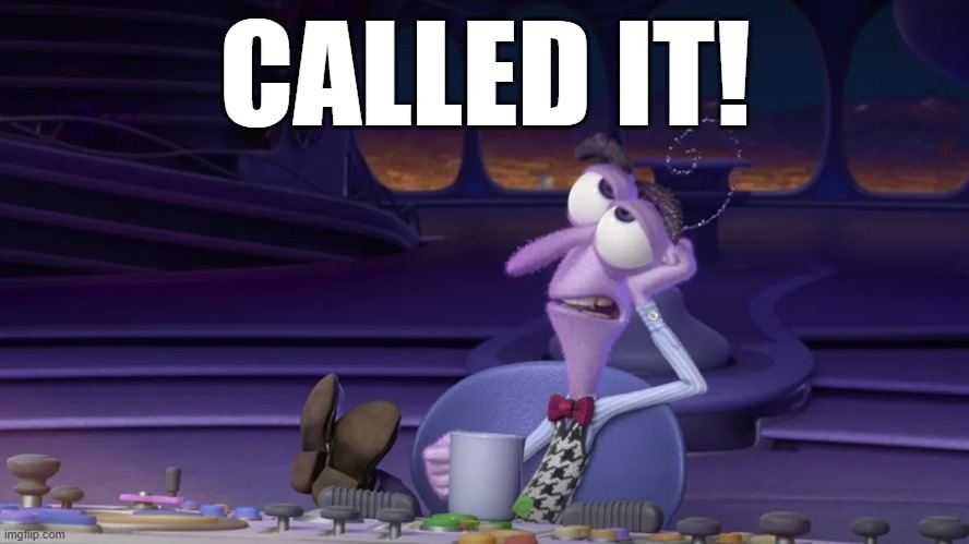 Fear called it | CALLED IT! | image tagged in fear called it | made w/ Imgflip meme maker