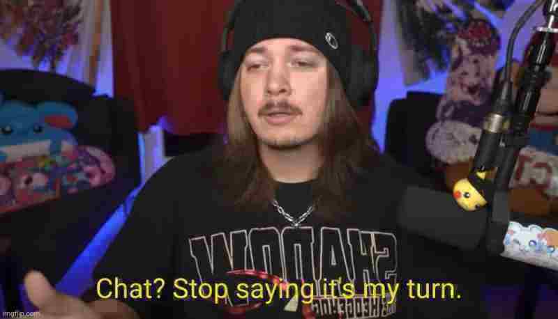 Chat? Stop saying it's my turn. Blank Meme Template
