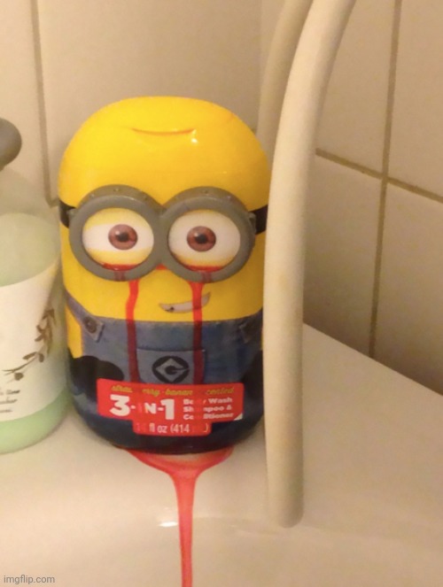 Minion.exe | image tagged in cursed minion shampoo 0_0,minions | made w/ Imgflip meme maker